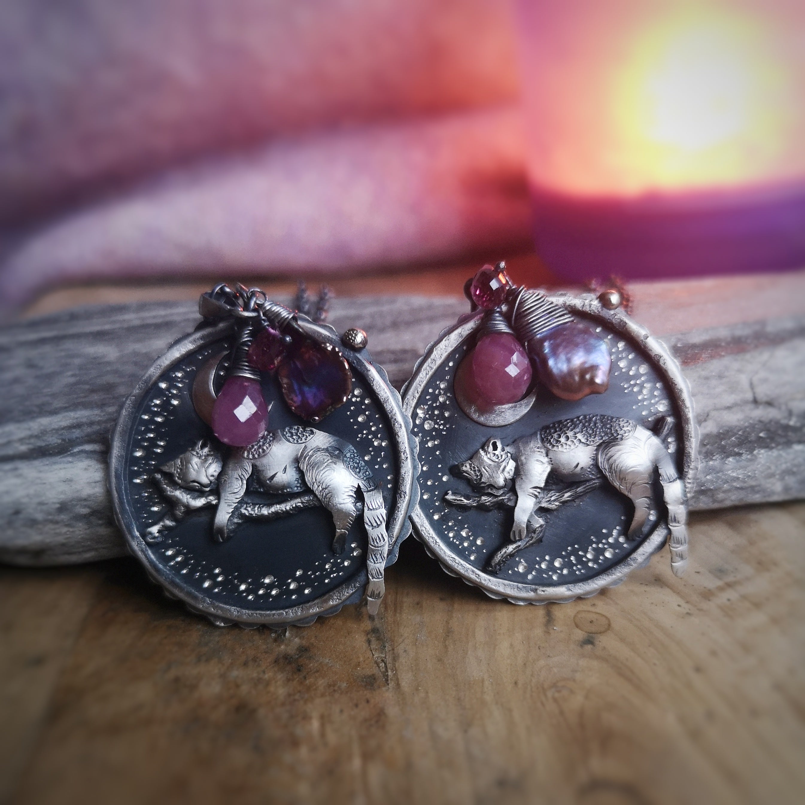 Dream with a Cat II - Shadowbox Necklace