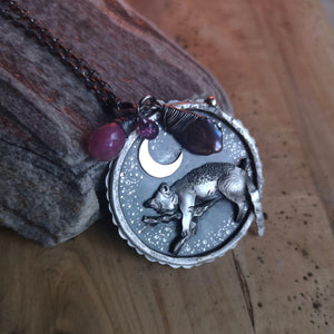 Dream with a Cat I - Shadowbox Necklace
