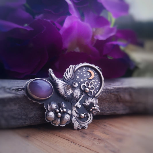 The Key To Life Necklace with Holly Chalcedony