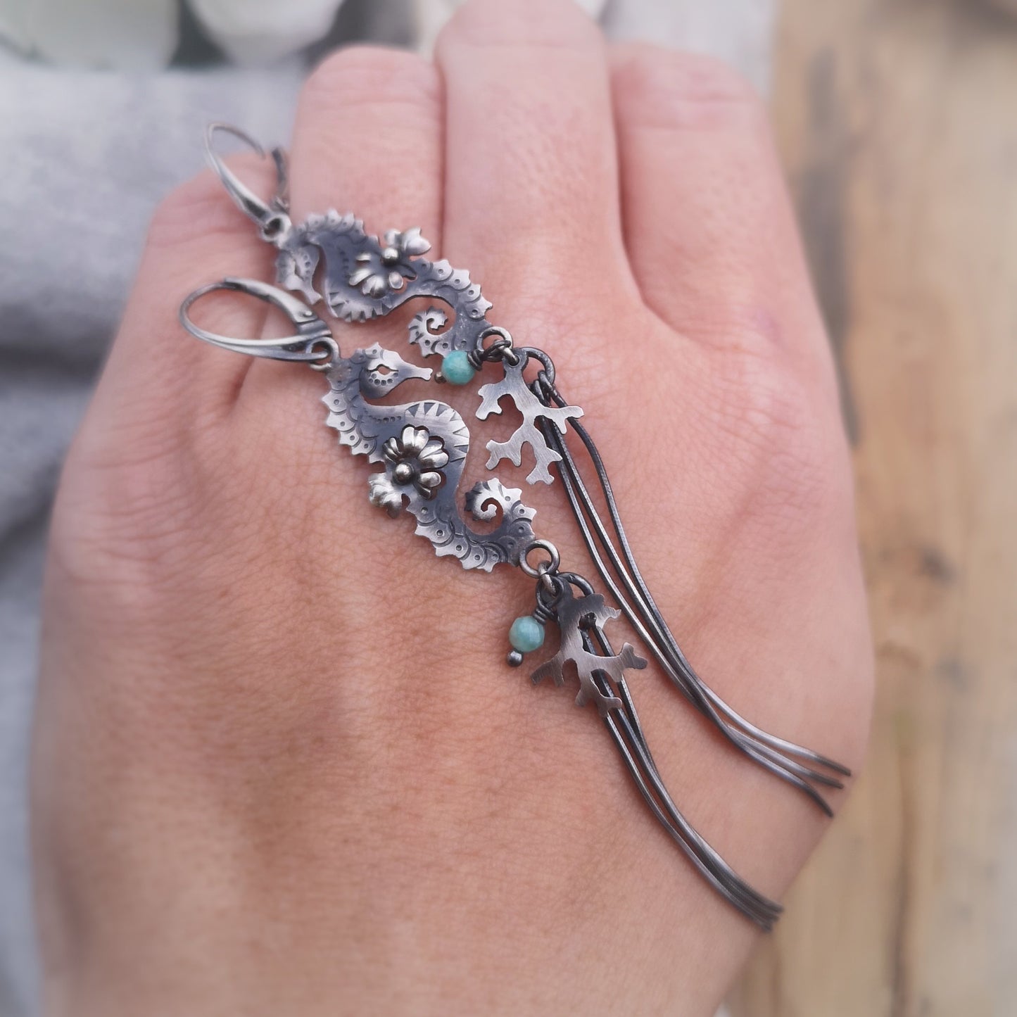 The Seahorse Tassel Earrings