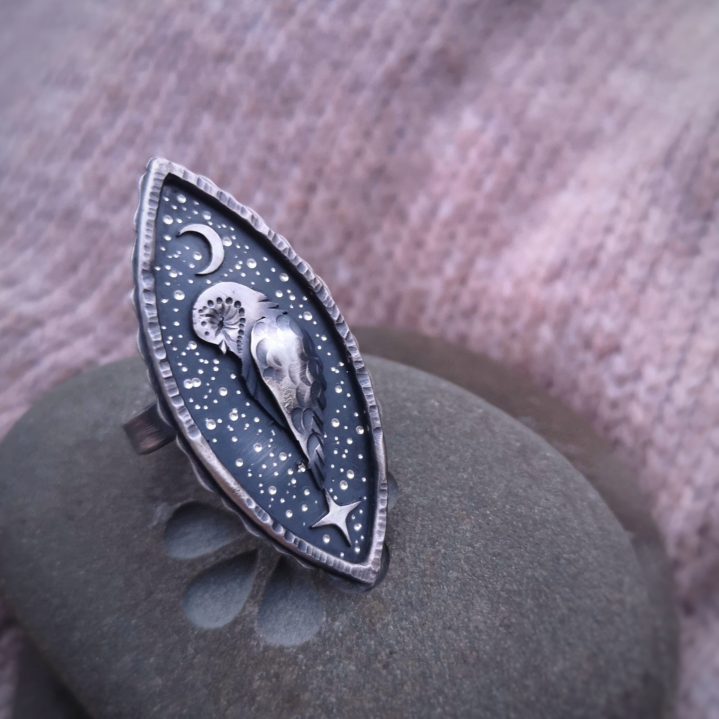 The Barn Owl Totem Ring