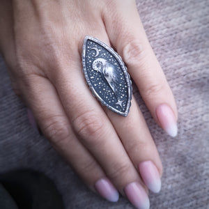 The Barn Owl Totem Ring