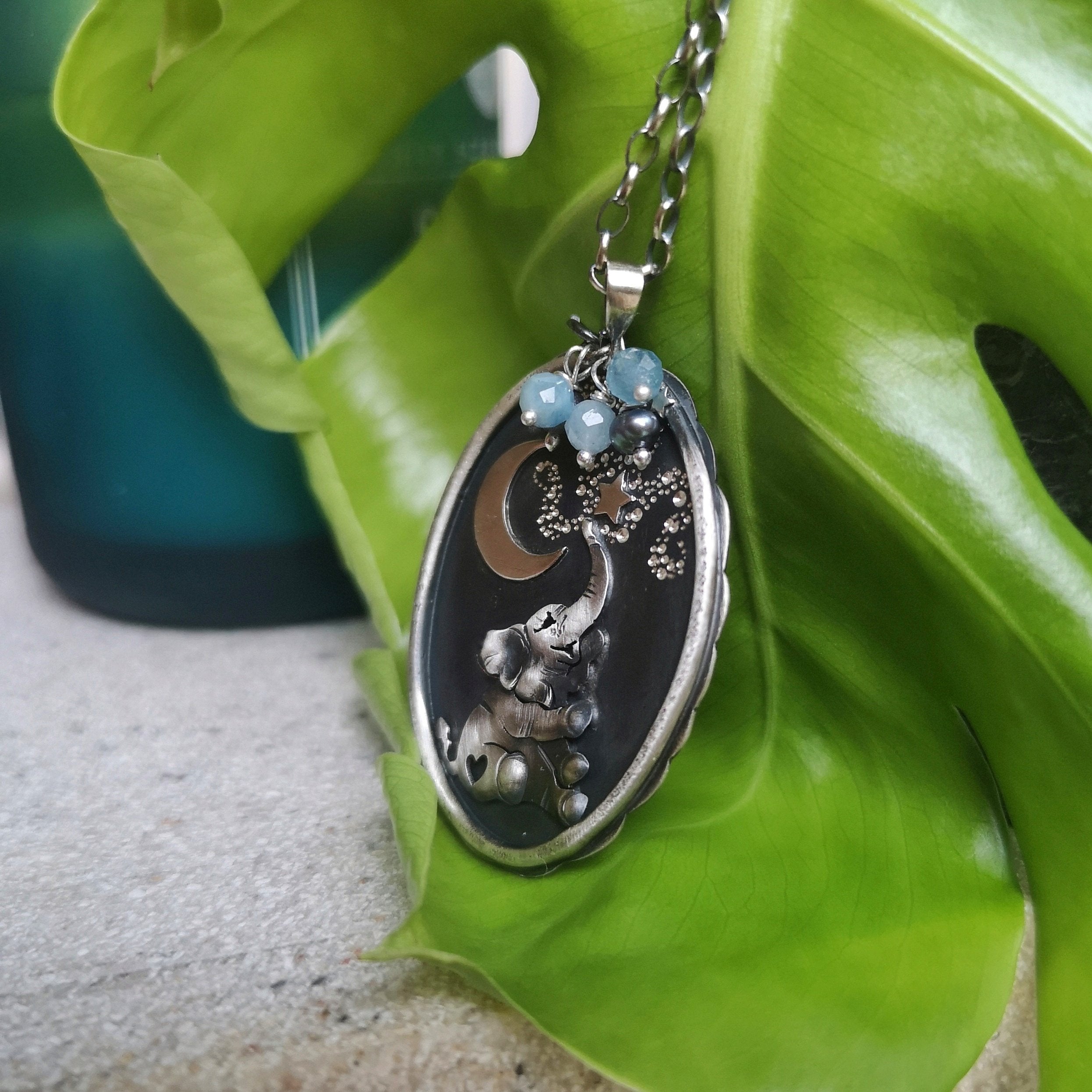 The Lucky Elephant Shadowbox Necklace