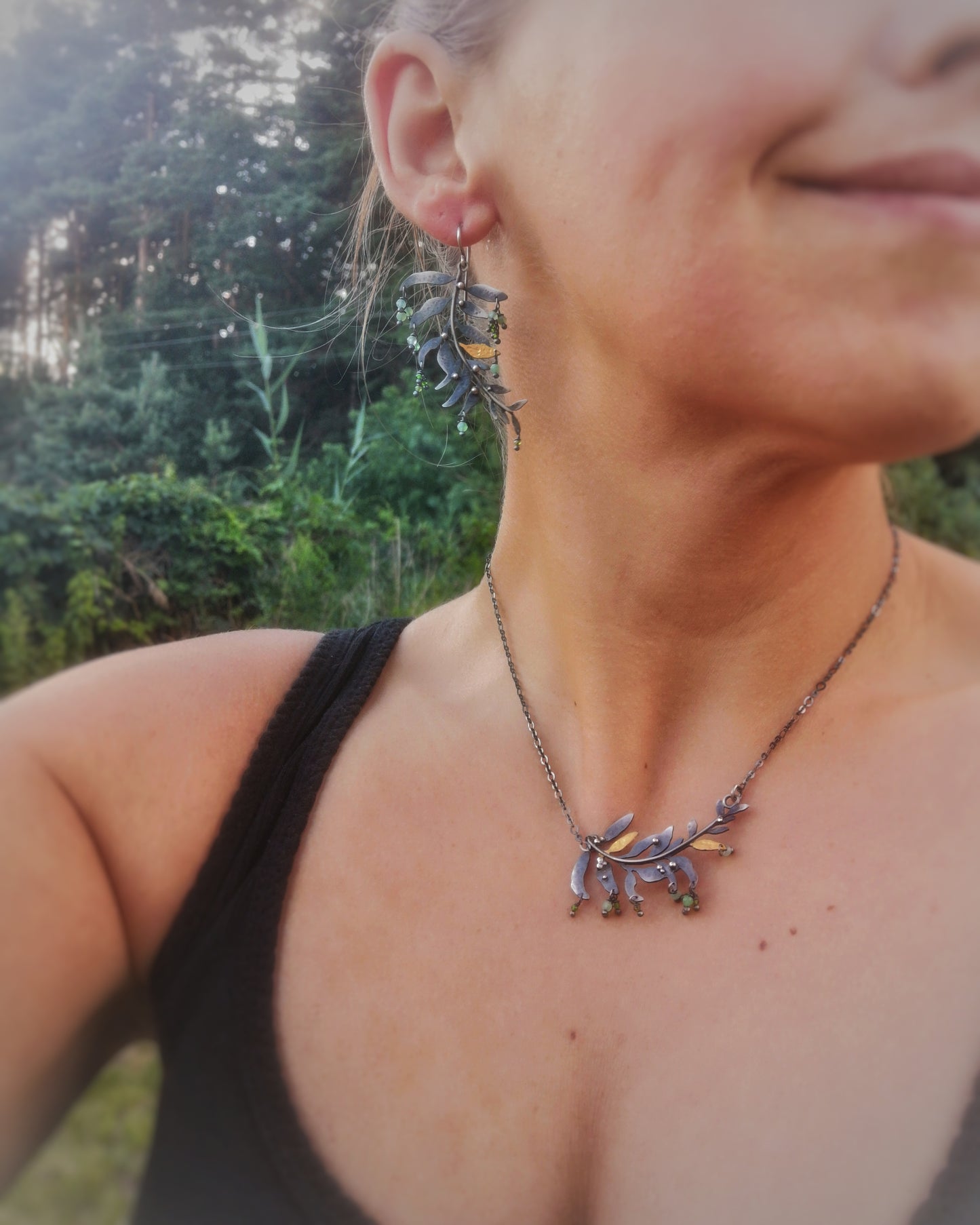 Willow Necklace - Leaf Necklace