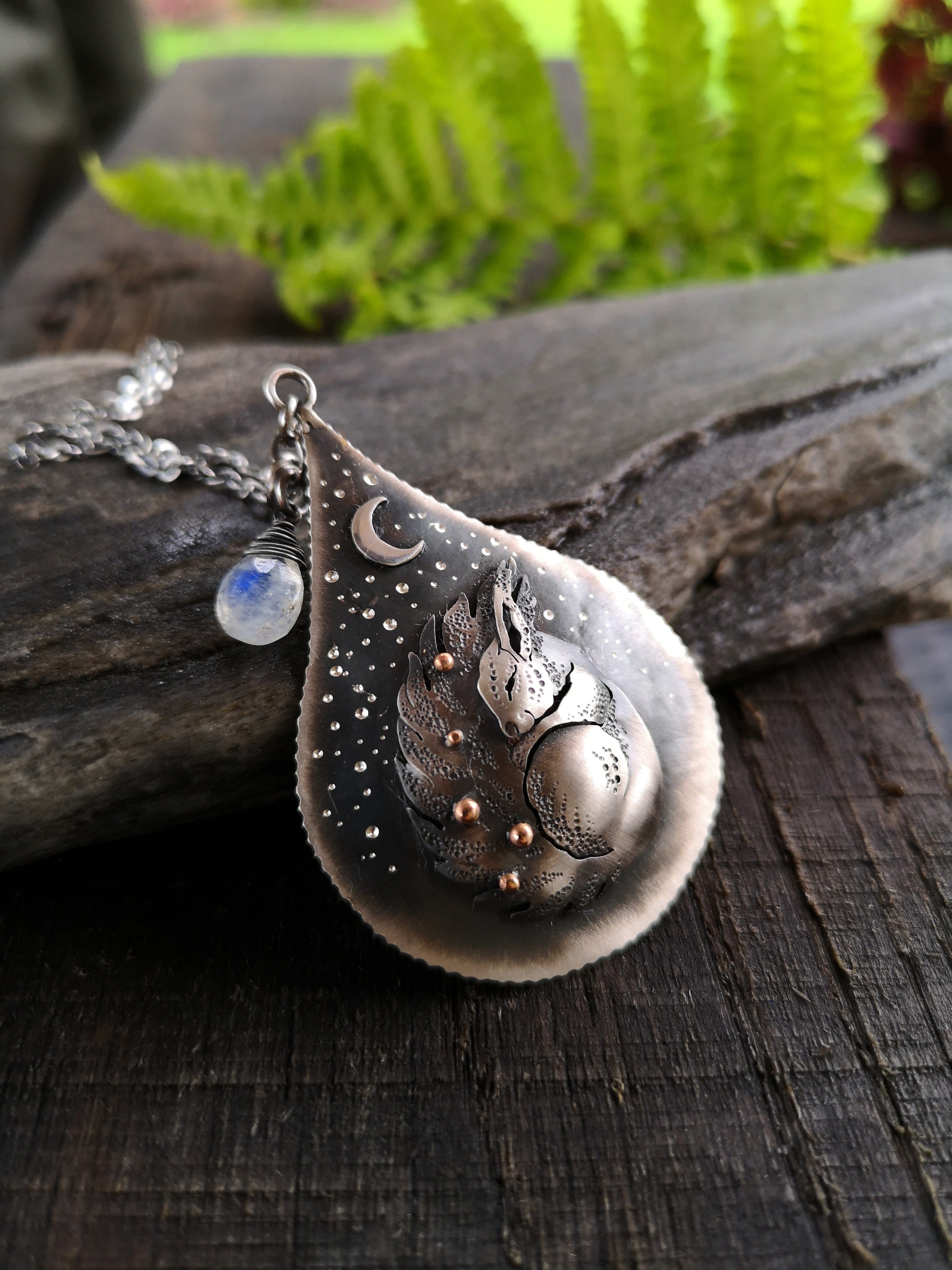 MADE TO ORDER - The Sleeping Squirrel Necklace
