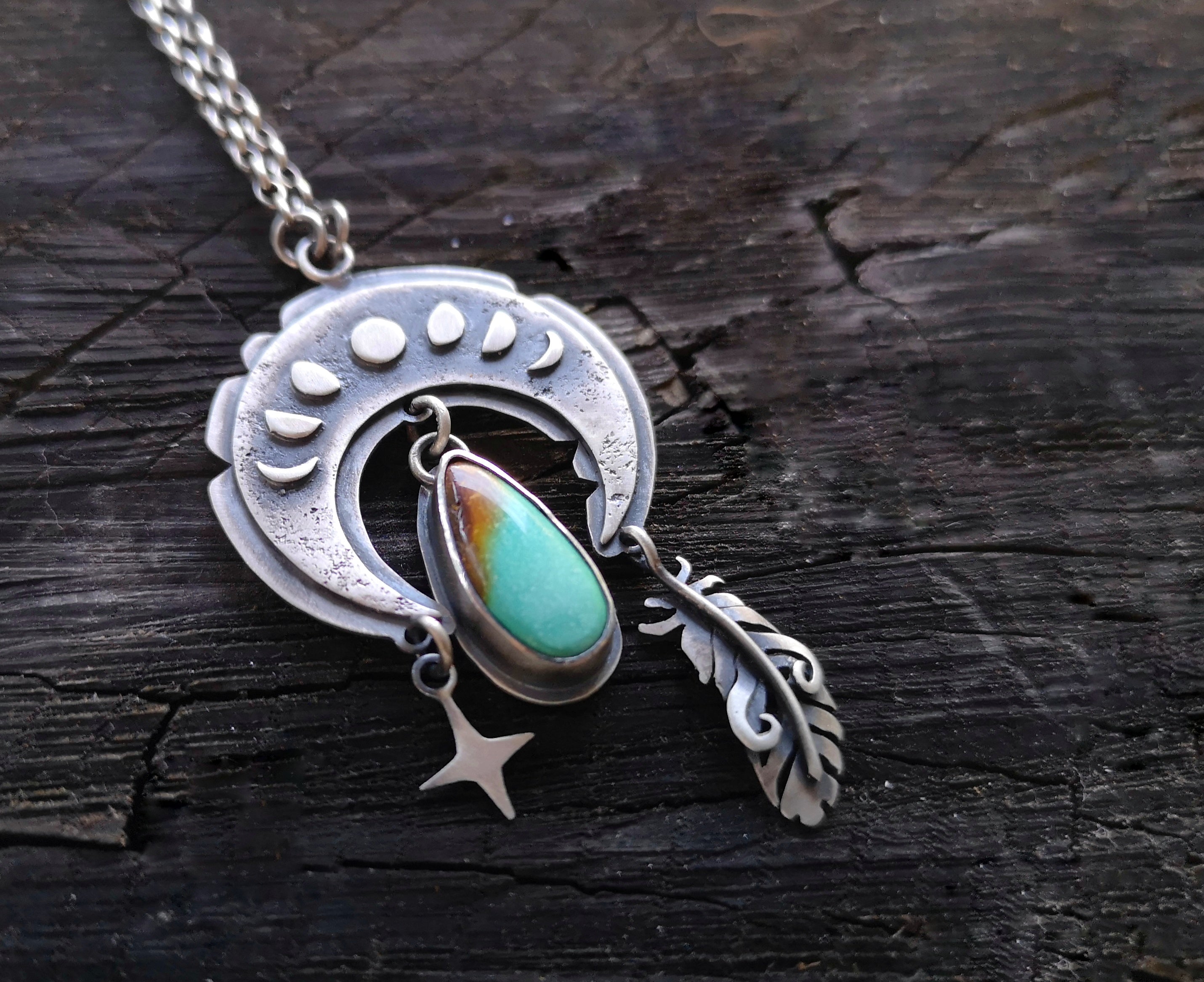 The Moon Necklace - Small Royston Turquoise Necklace