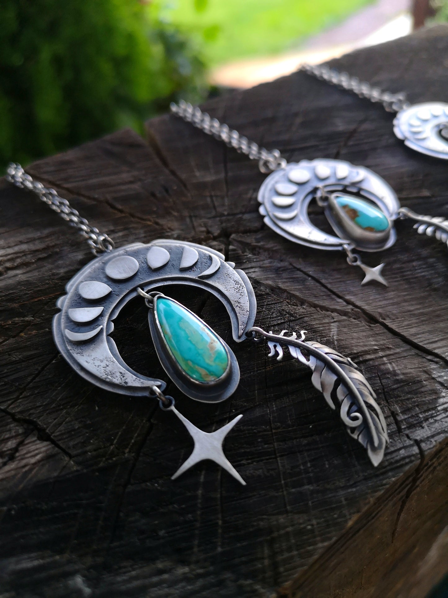 The Moon Necklace - Large Royston Turquoise Necklace