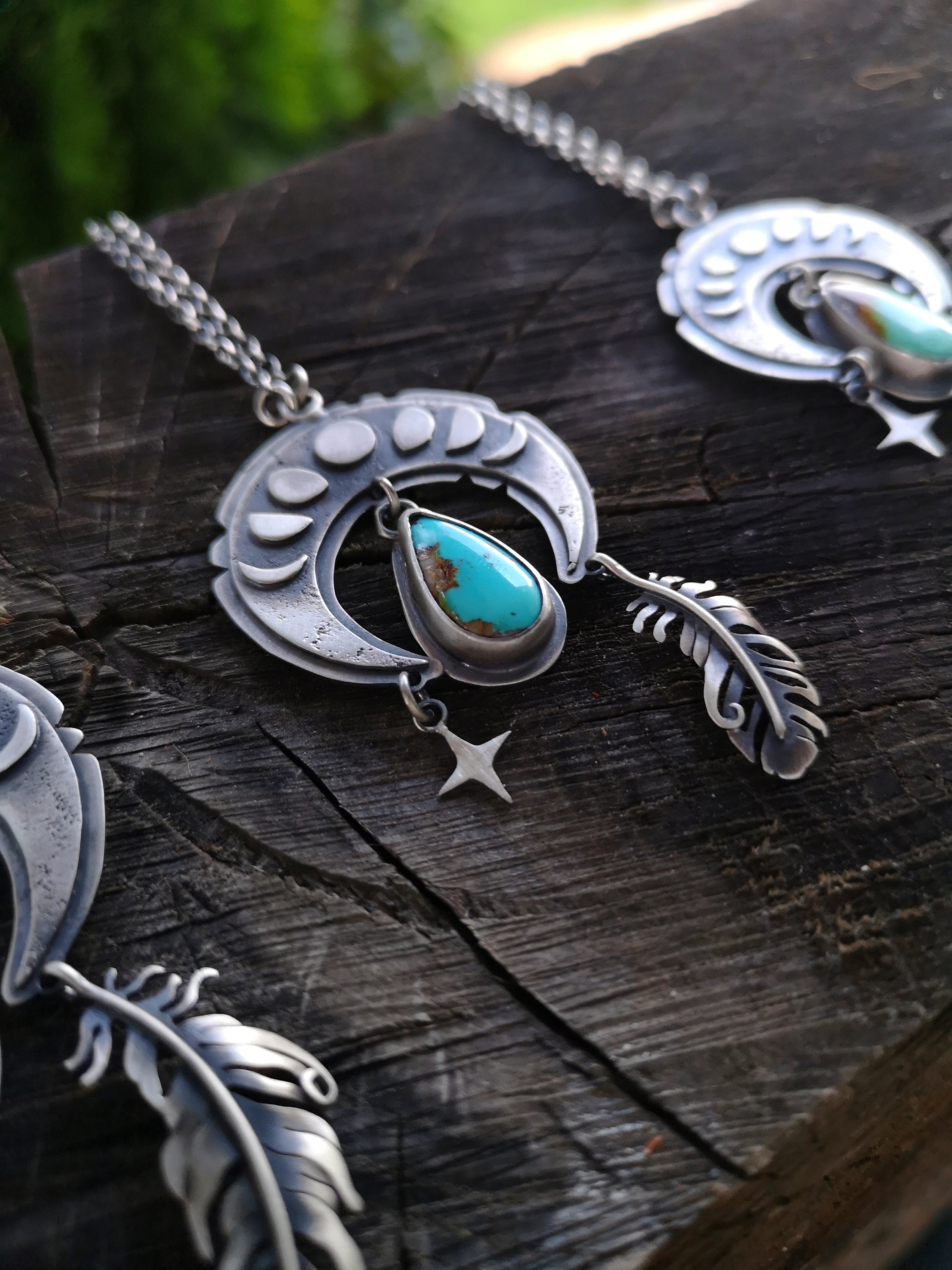 The Moon Necklace - Medium Royston Turquoise Necklace