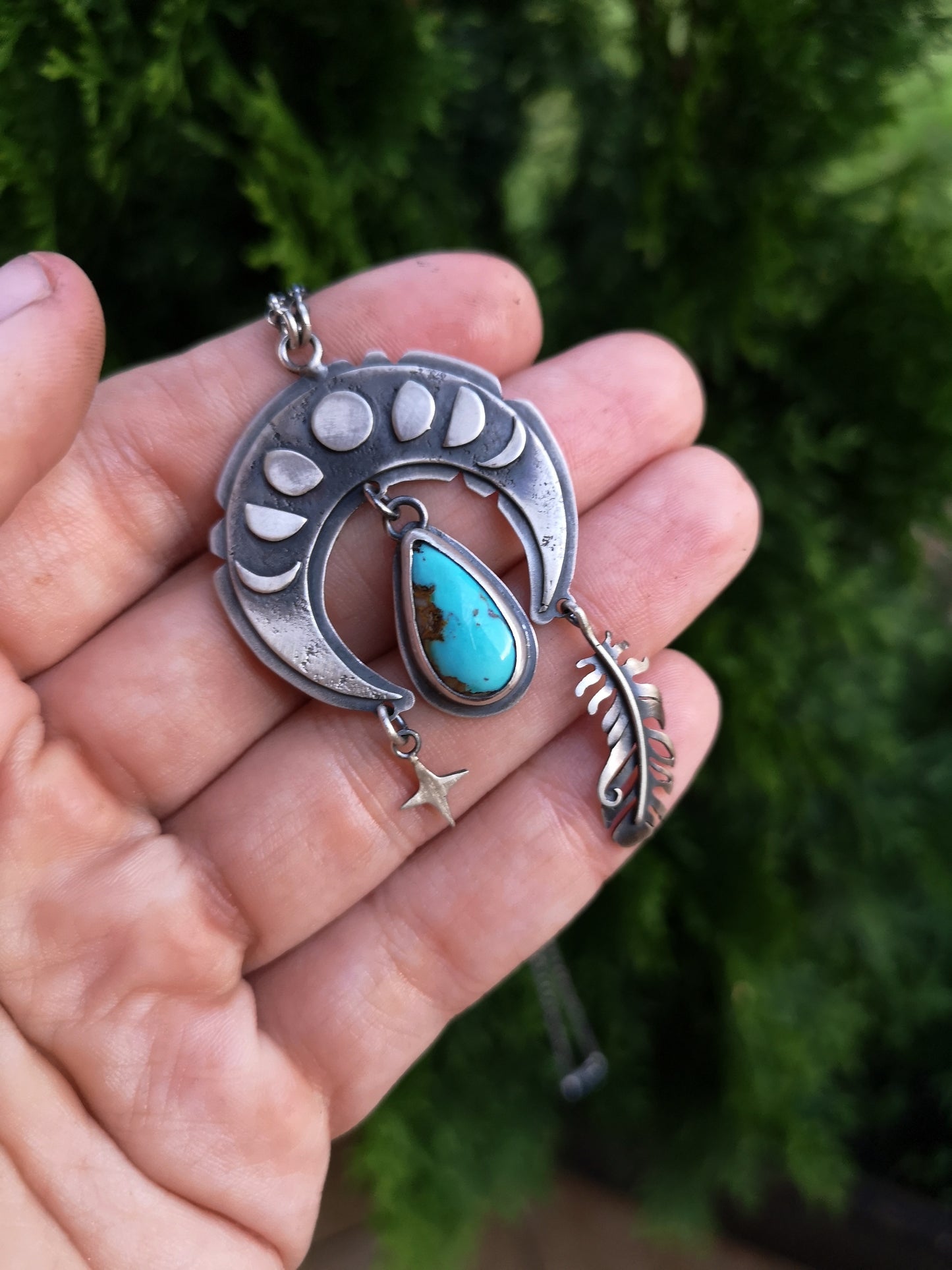 The Moon Necklace - Medium Royston Turquoise Necklace