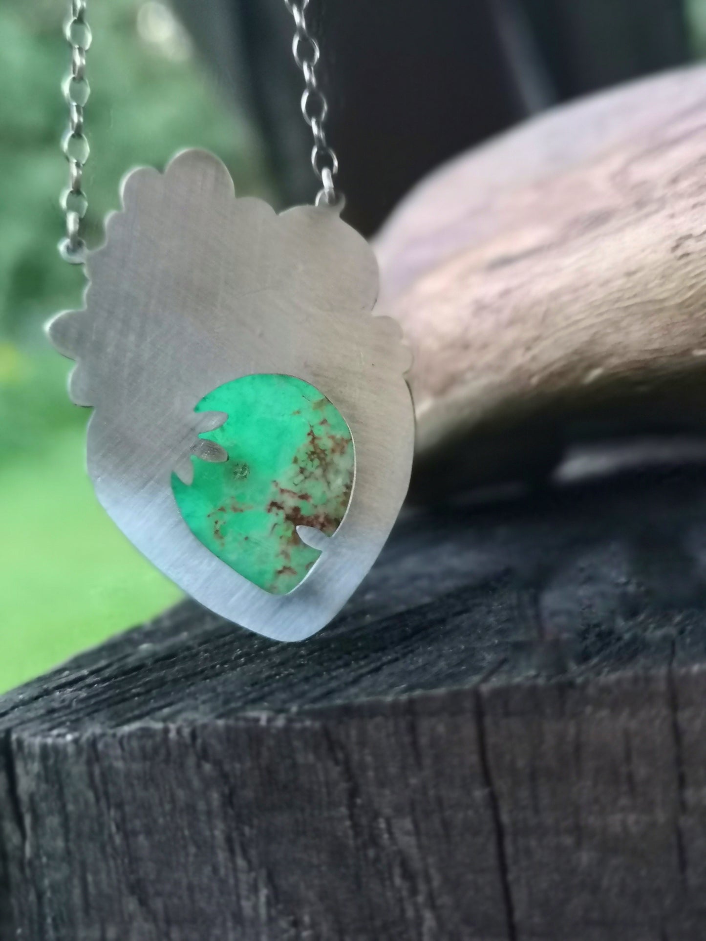 Saguaro Necklace with Chrysoprase