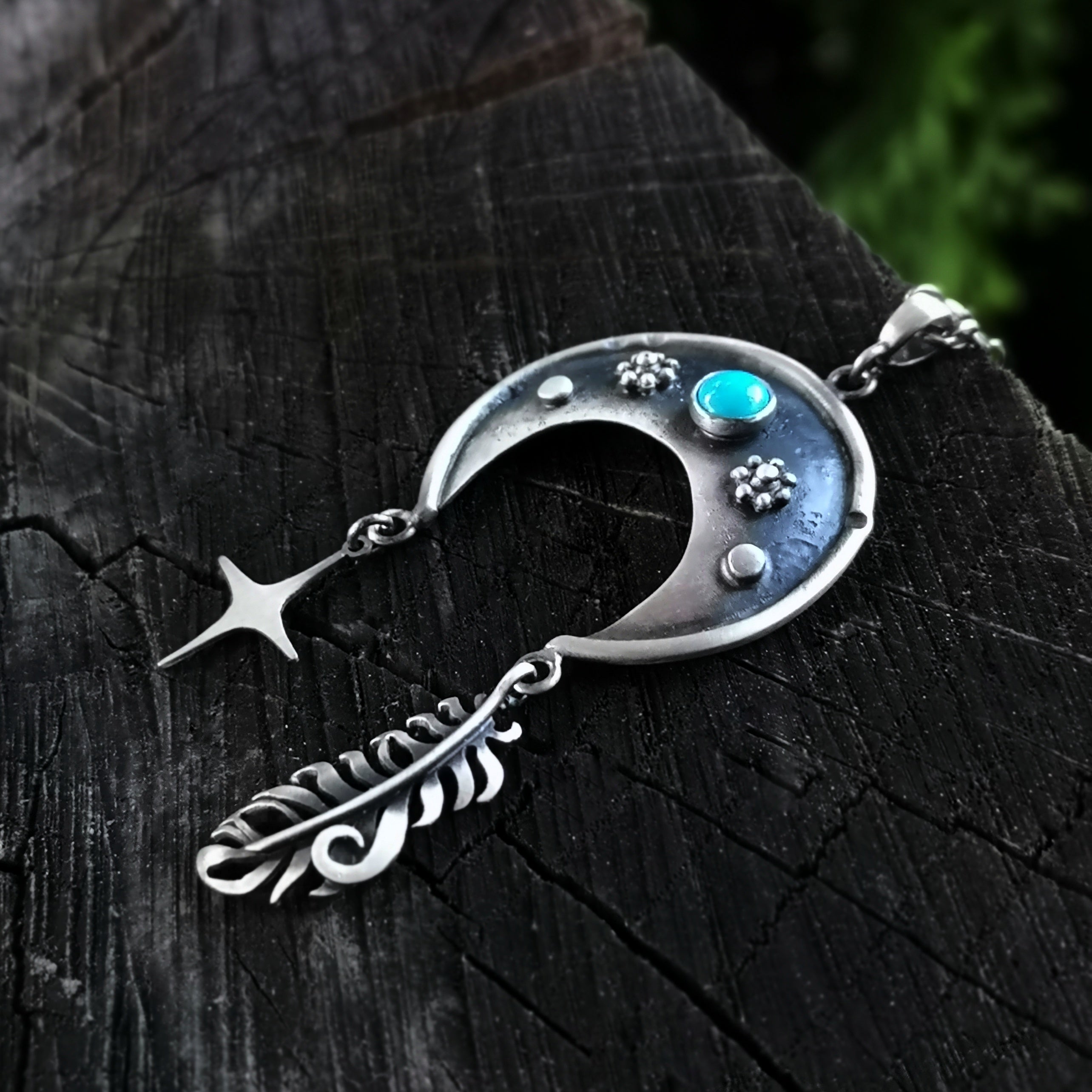 The Moon Necklace - Sleeping Beauty Turquoise Necklace
