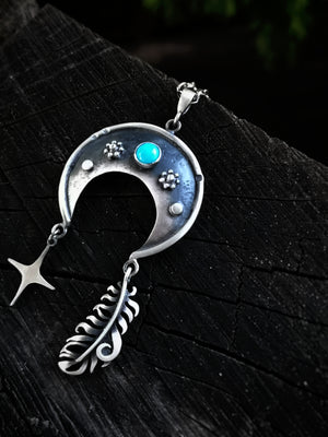 The Moon Necklace - Sleeping Beauty Turquoise Necklace