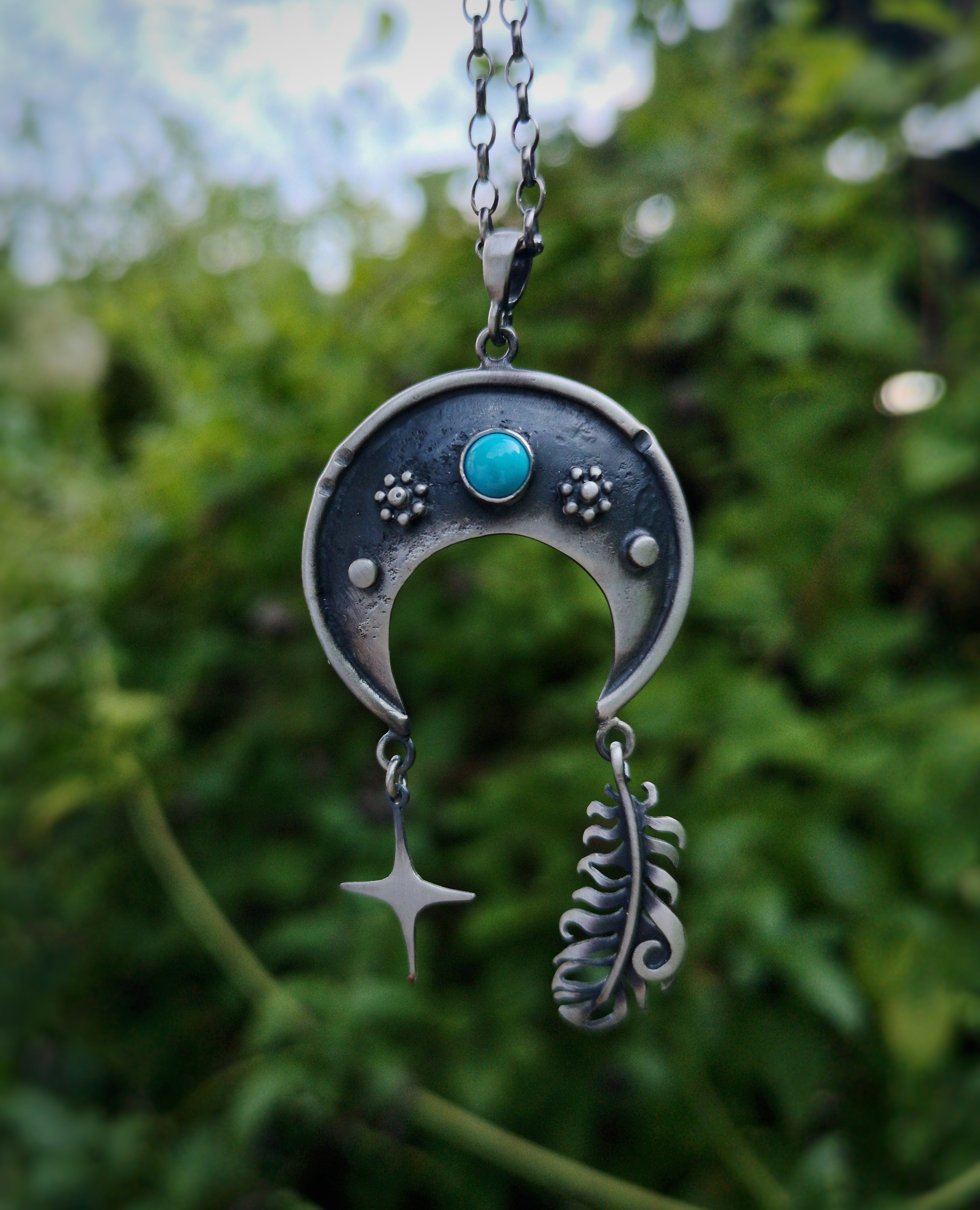 The Moon Necklace - Sleeping Beauty Turquoise Necklace