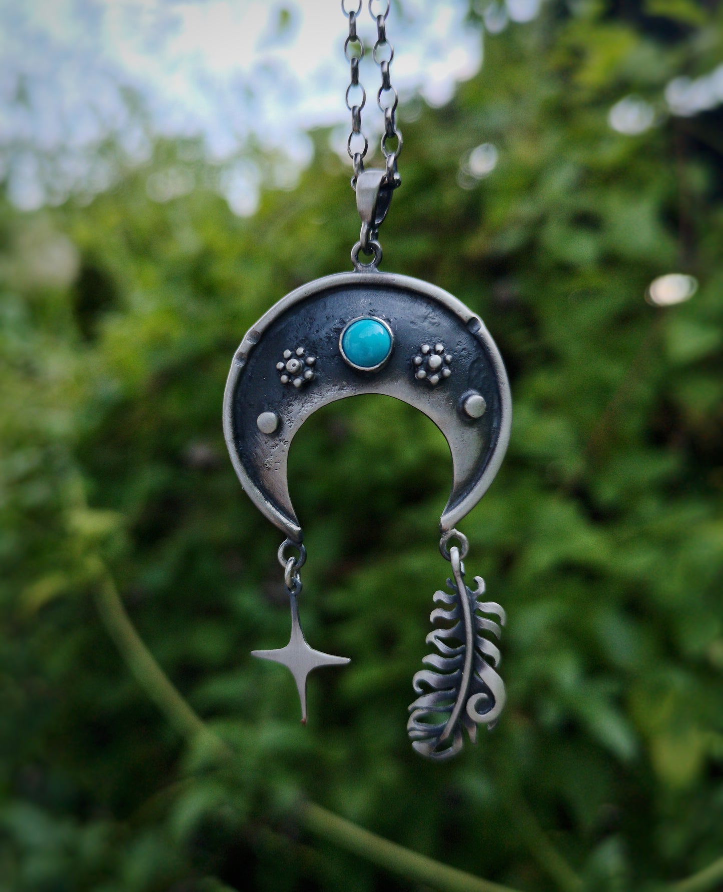 The Moon Necklace - Sleeping Beauty Turquoise Necklace