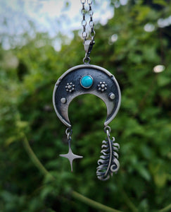 The Moon Necklace - Sleeping Beauty Turquoise Necklace