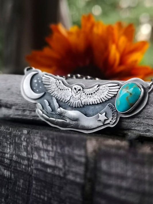 The Barn Owl Necklace - Totem Owl Necklace