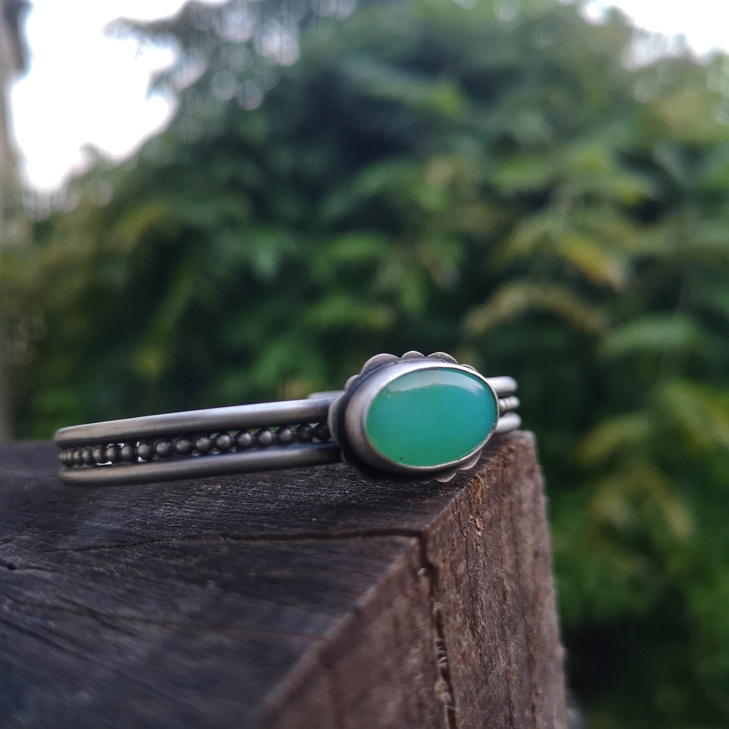 Chrysoprase Cuff ll