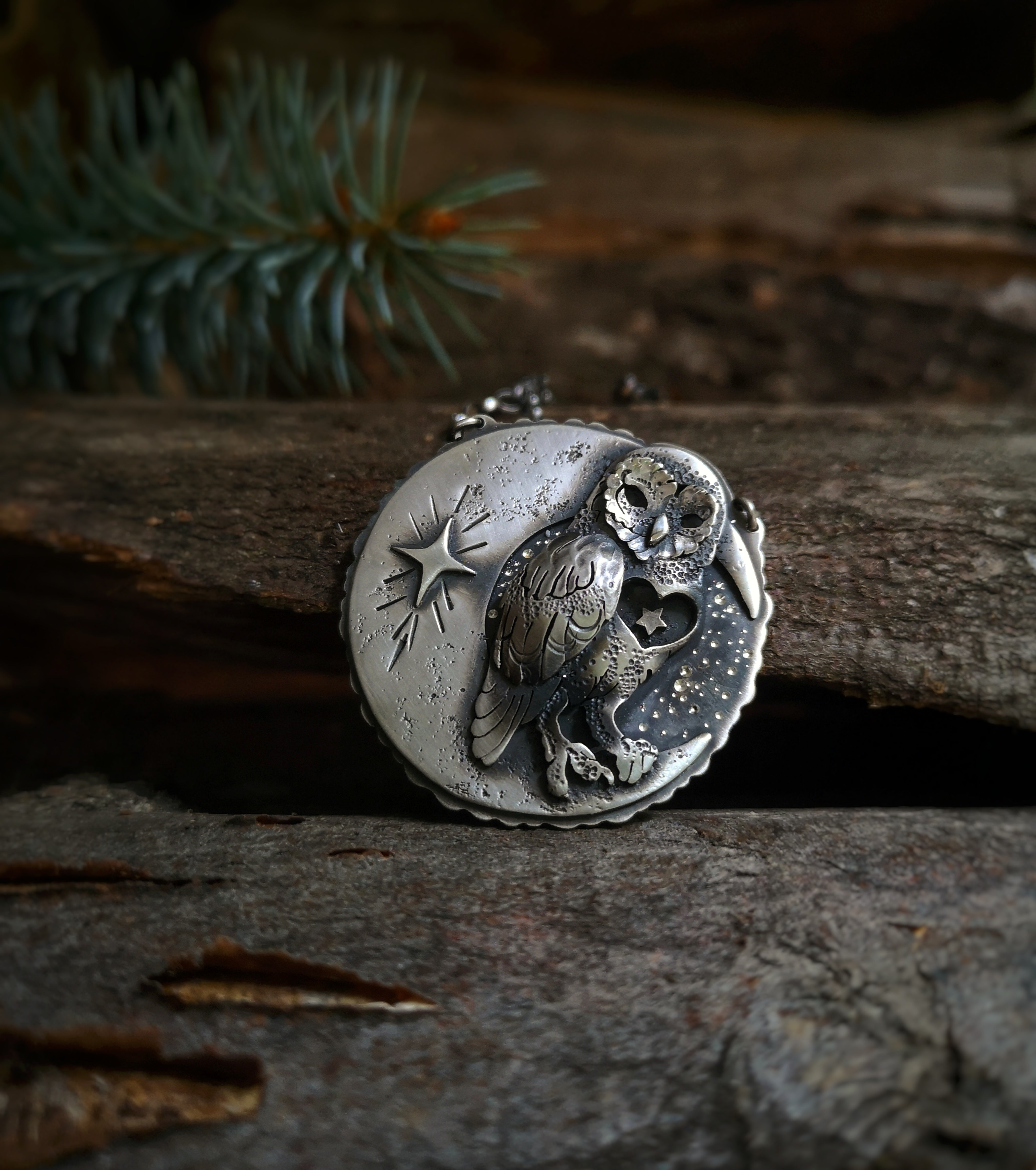 The Little Owl Necklace - Athene Noctua
