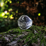 RESERVED - MADE TO ORDER The Barn Owl Ring - Totem Owl Ring
