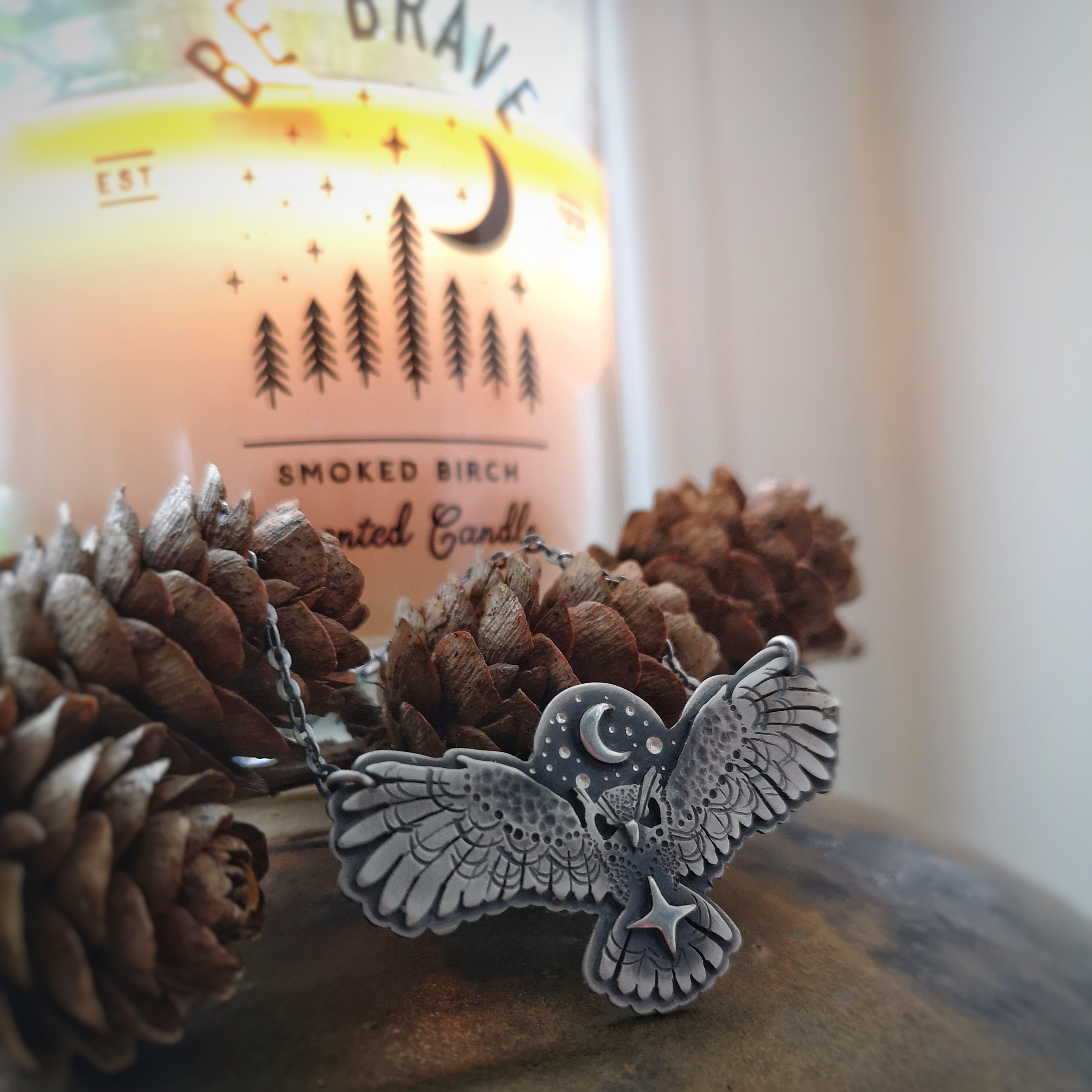 MADE TO ORDER - The Great Horned Owl Necklace