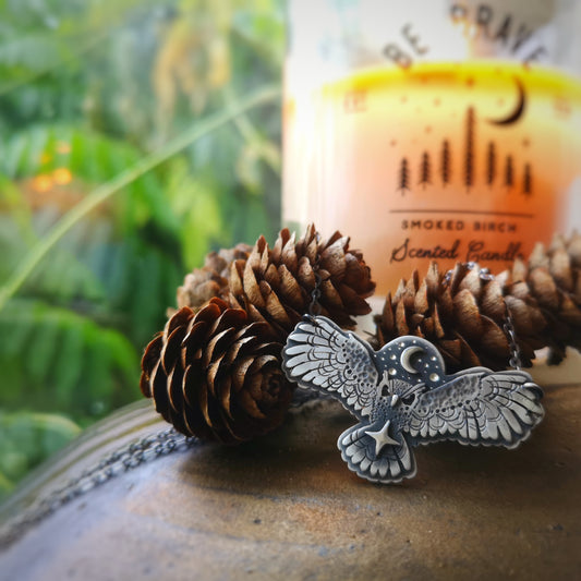 MADE TO ORDER - The Great Horned Owl Necklace