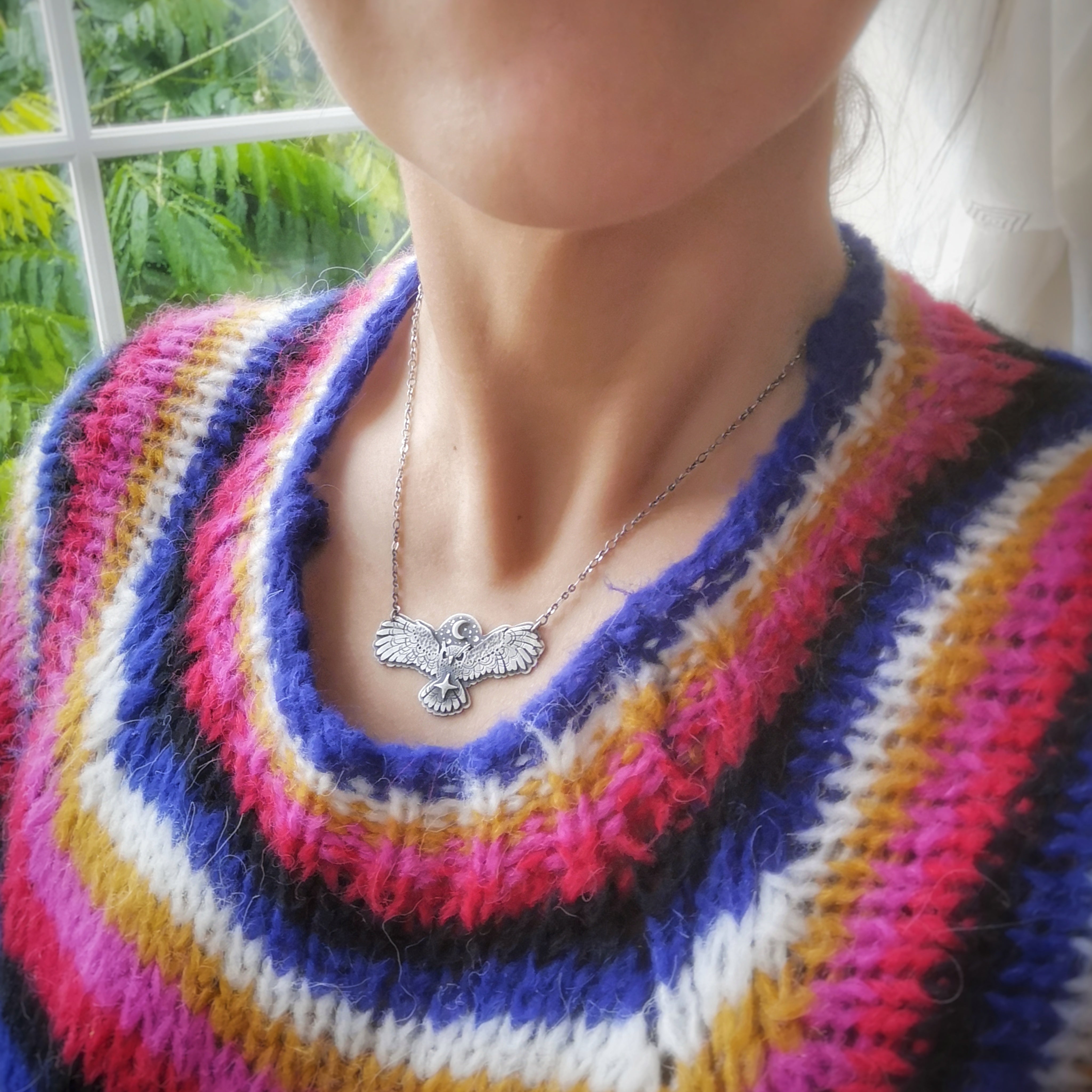 MADE TO ORDER - The Great Horned Owl Necklace