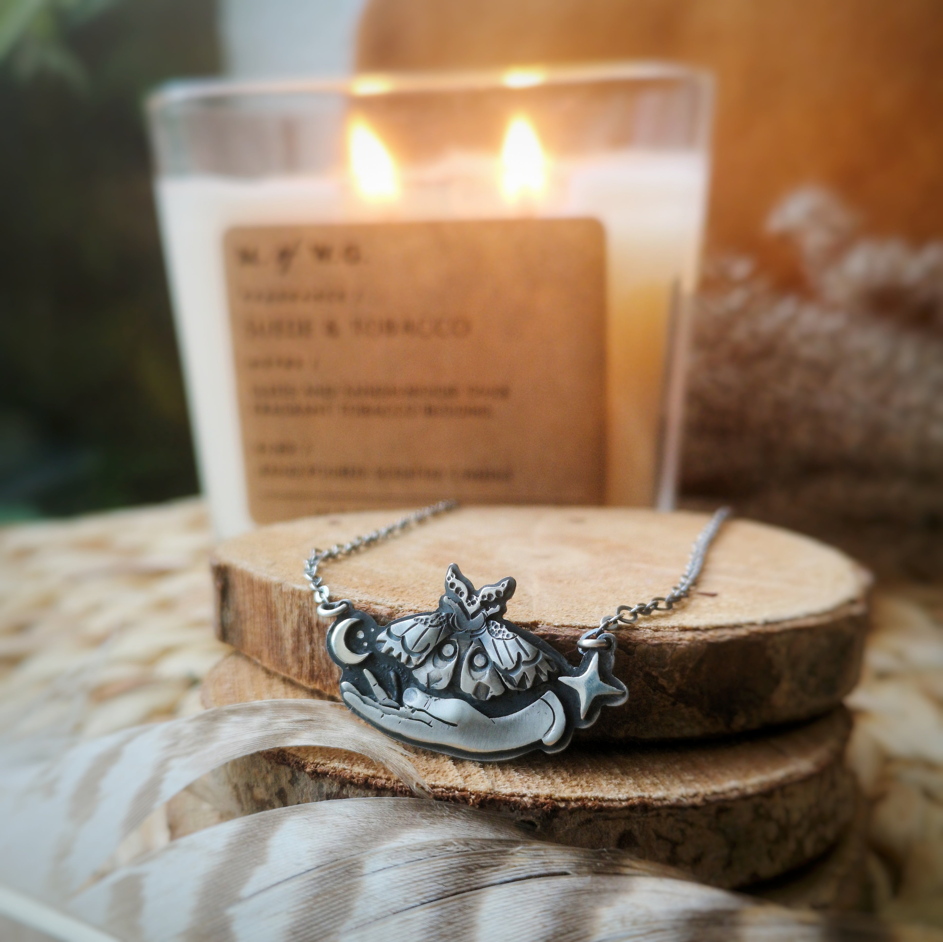 Metamorphosis Necklace - Moth Choker Necklace