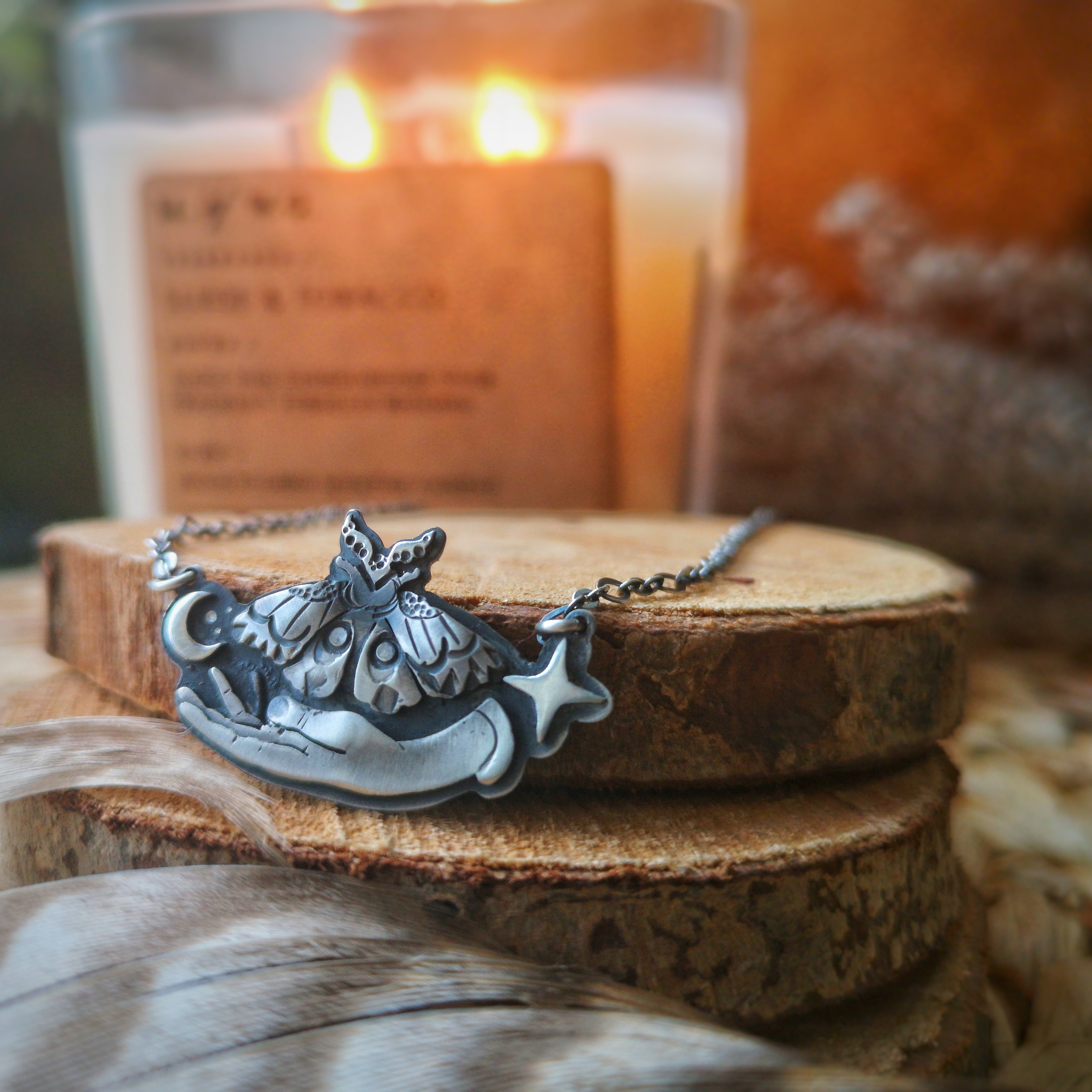 Metamorphosis Necklace - Moth Choker Necklace