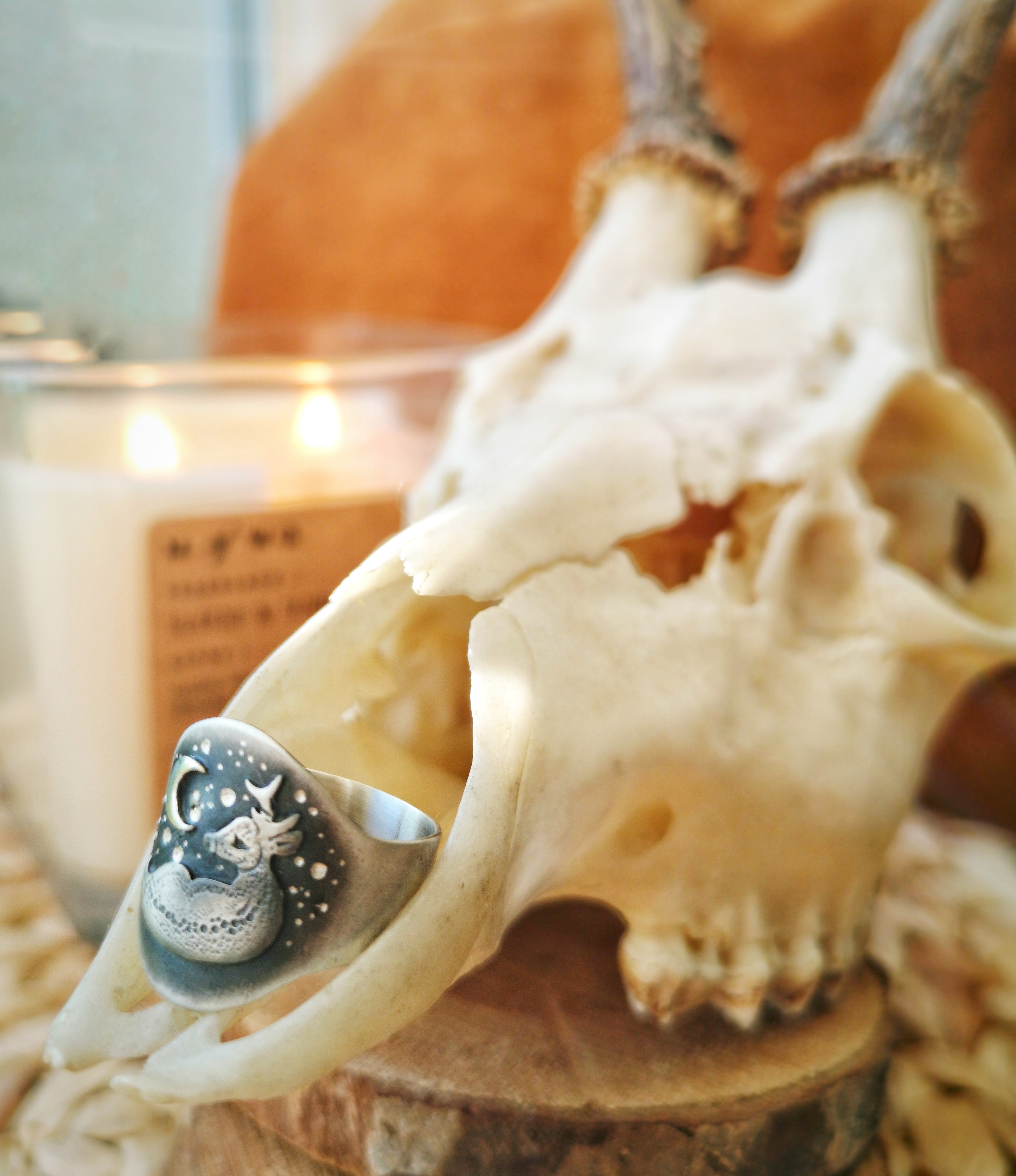 The Pure Silence Ring - Sterling Silver Deer Ring