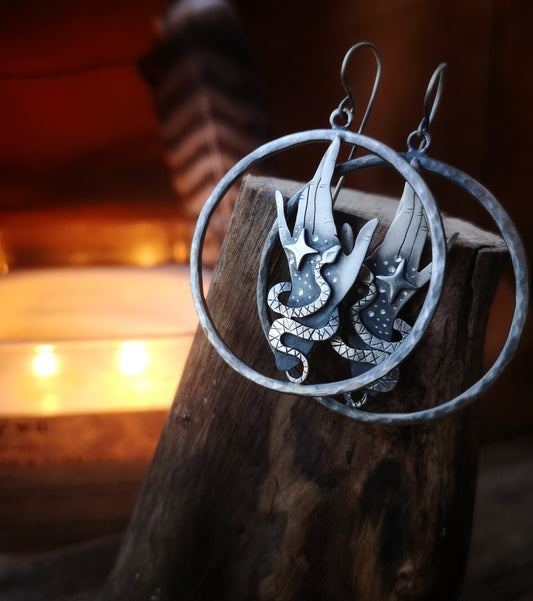 The Moon Goddess Hoop Earrings