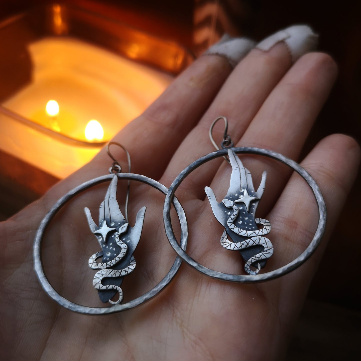 The Moon Goddess Hoop Earrings