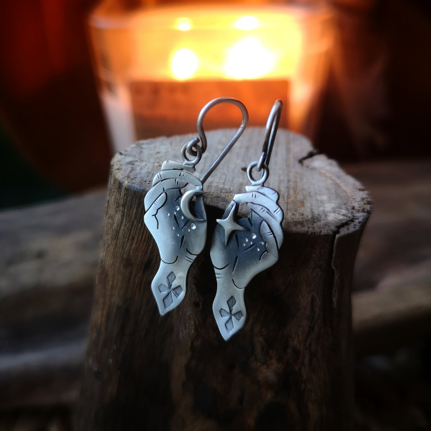The Dainty Moon Goddess Earrings