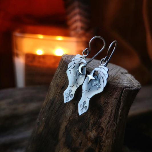 The Dainty Moon Goddess Earrings