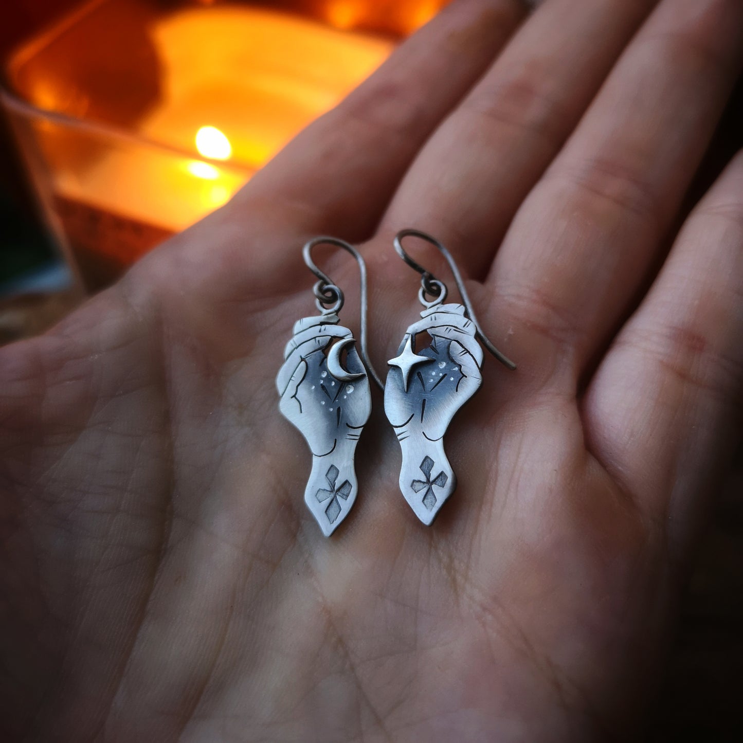 The Dainty Moon Goddess Earrings