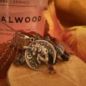 The Autumn Unicorn Necklace -  Unicorn Sapphire Necklace