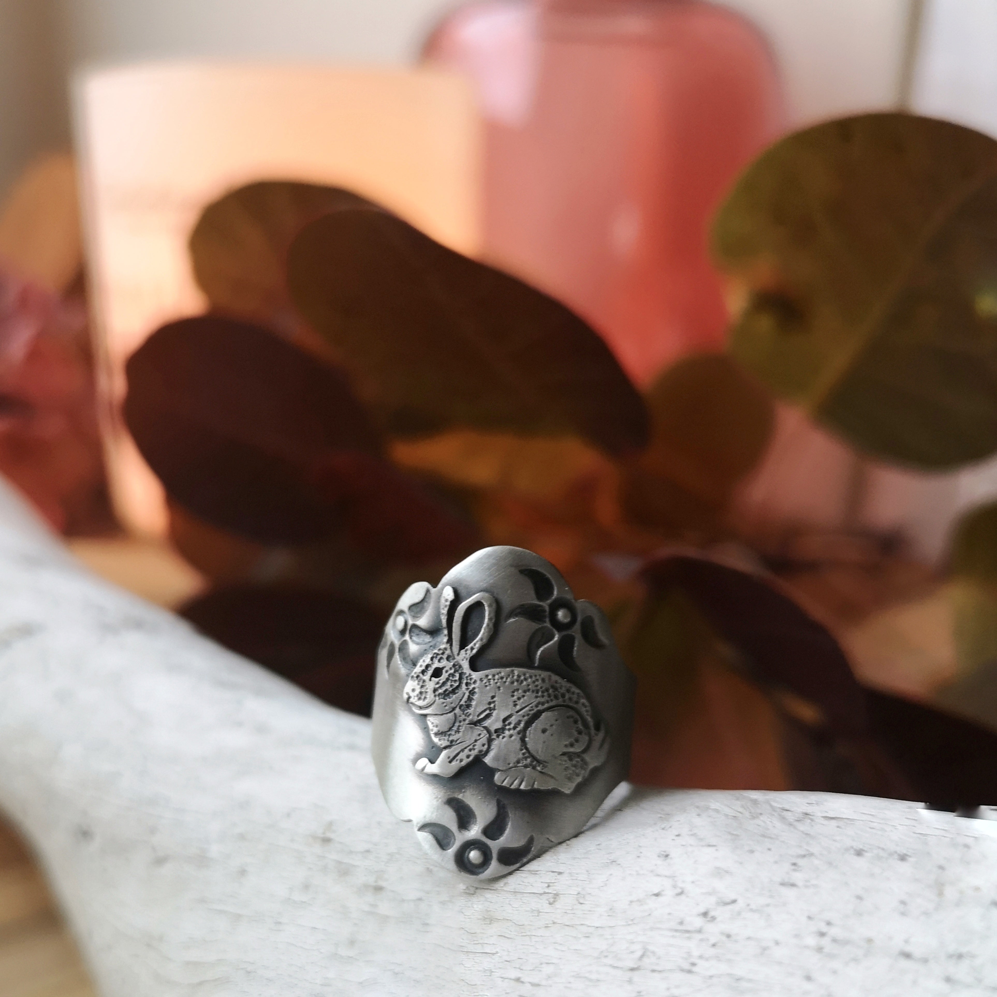 Nature's Whisper Ring - Bunny Totem Ring 8.5 US