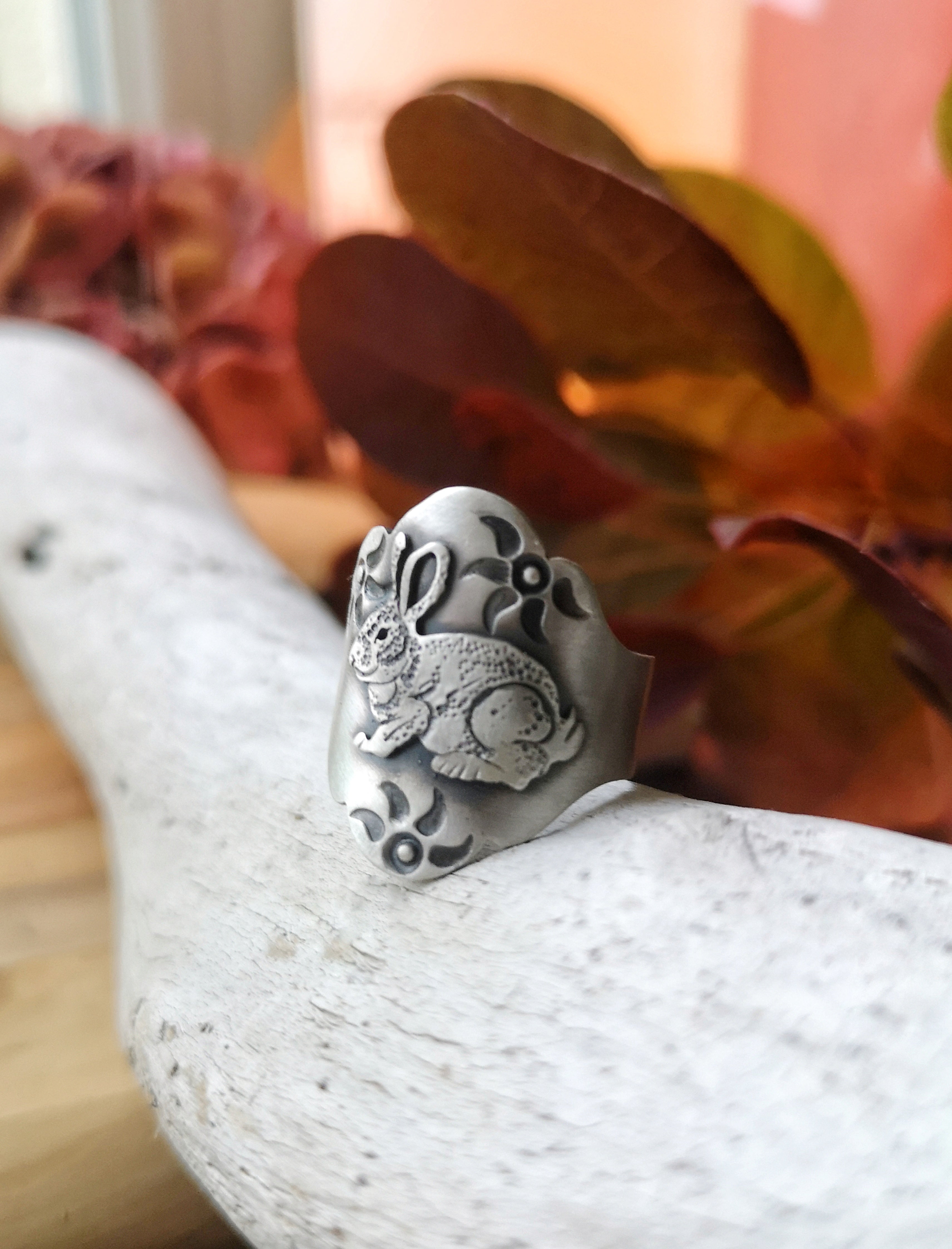 Nature's Whisper Ring - Bunny Totem Ring 8.5 US