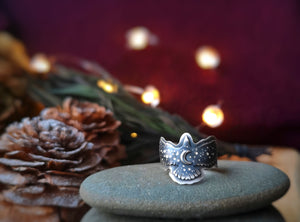 Hawk Medicine Ring - Adjustable Band