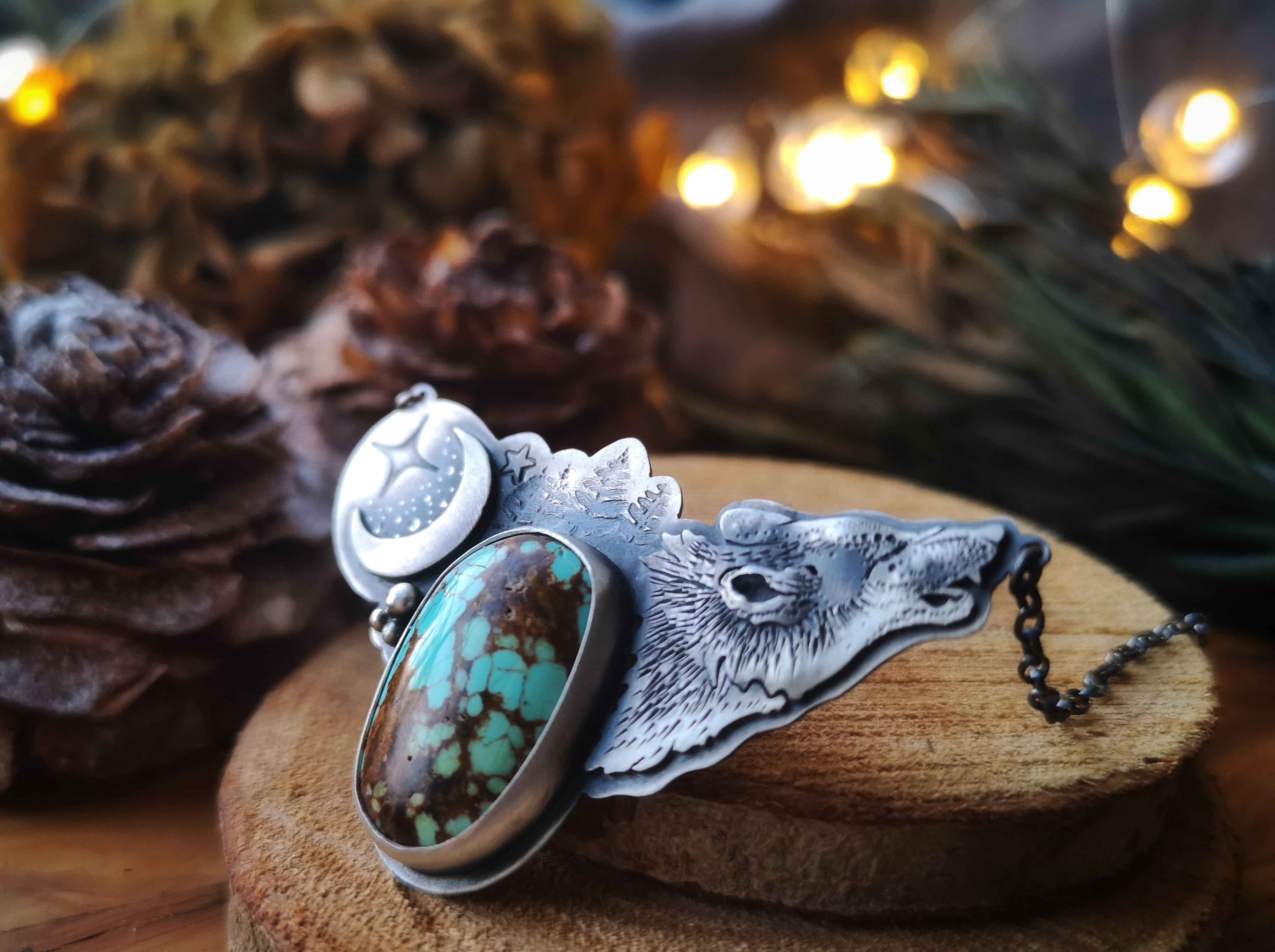 The Wolf- Number 8 Turquoise Necklace