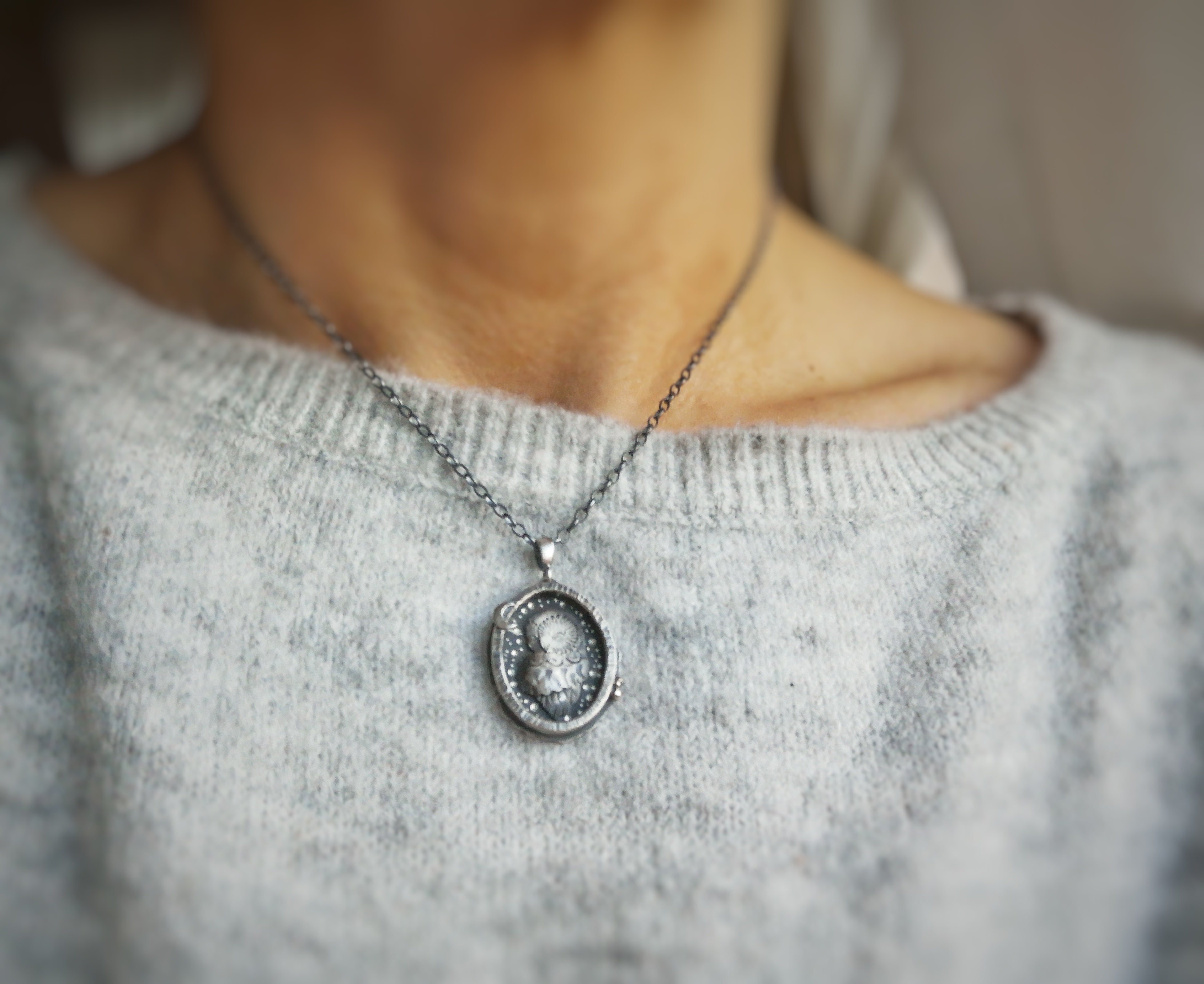 The Barn Owl Shadowbox Necklace