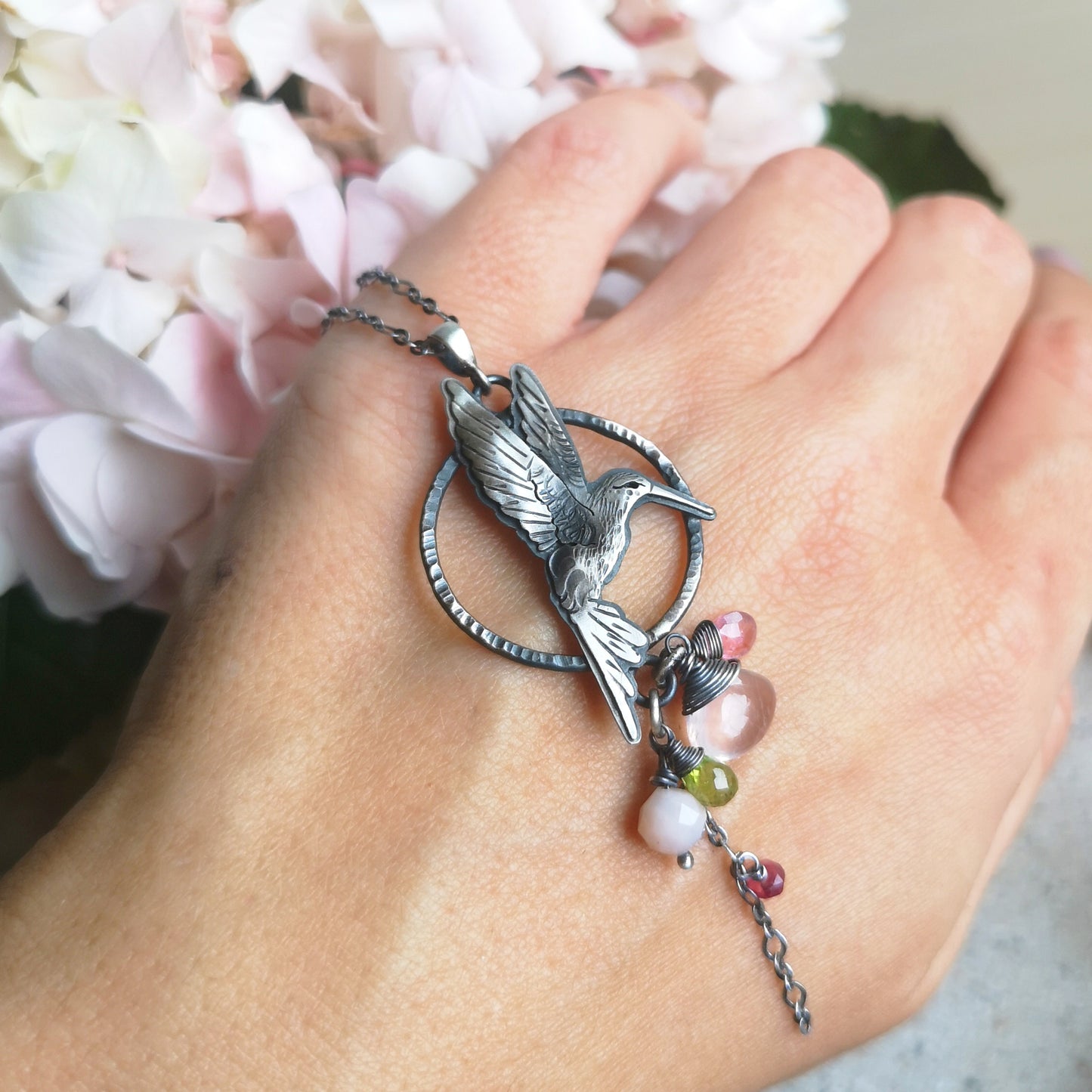 The Hummingbird Talisman Necklace - Round Lariat Necklace