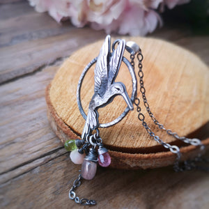The Hummingbird Talisman Necklace - Round Lariat Necklace