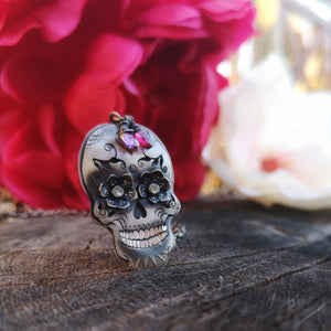 Sugar Skull Necklace - Love & Peace