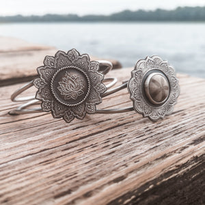 The Mandala & Lotus Cuff Bracelet