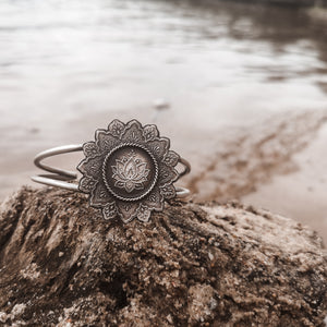 The Mandala & Lotus Cuff Bracelet