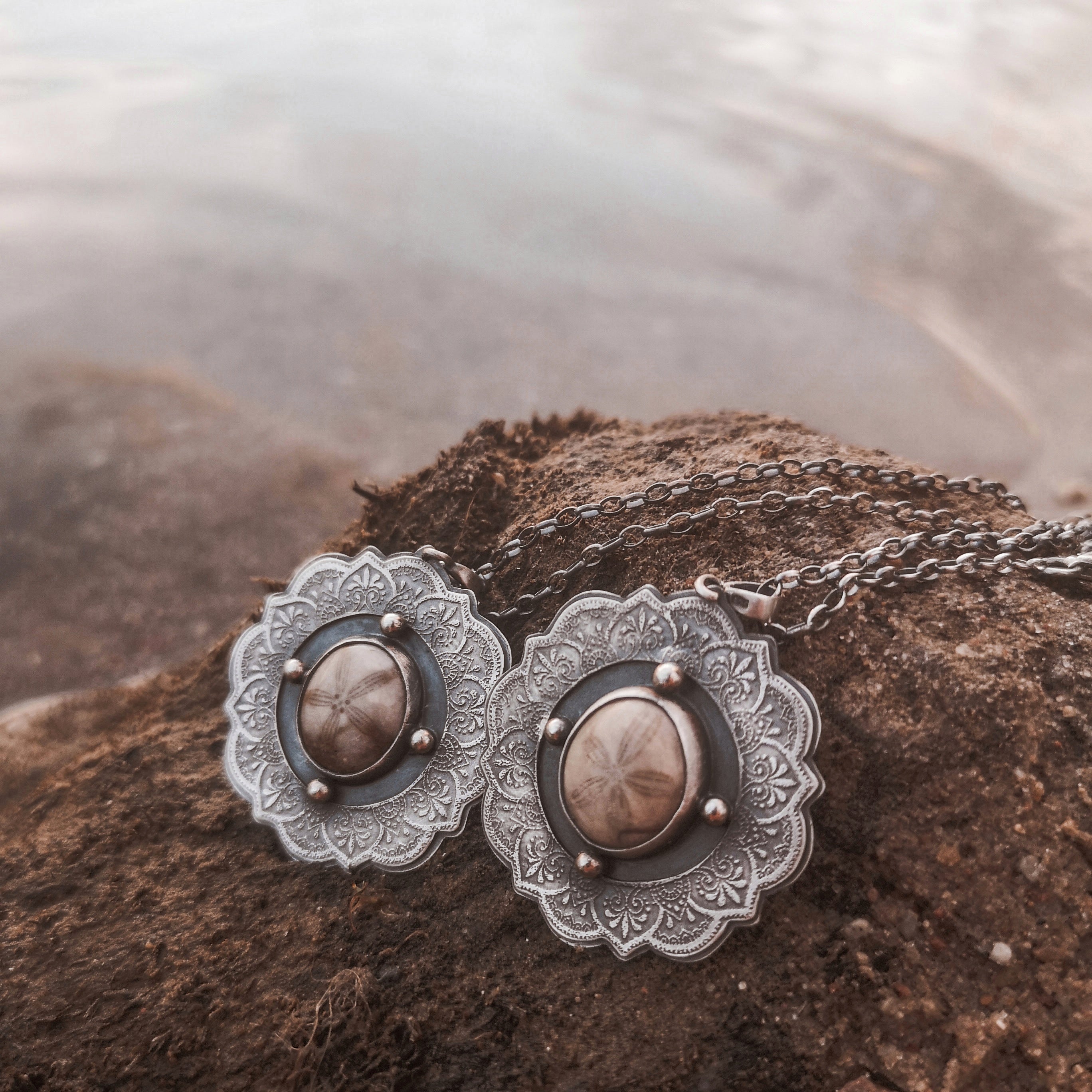The Mandala & Sea Biscuit Necklace I