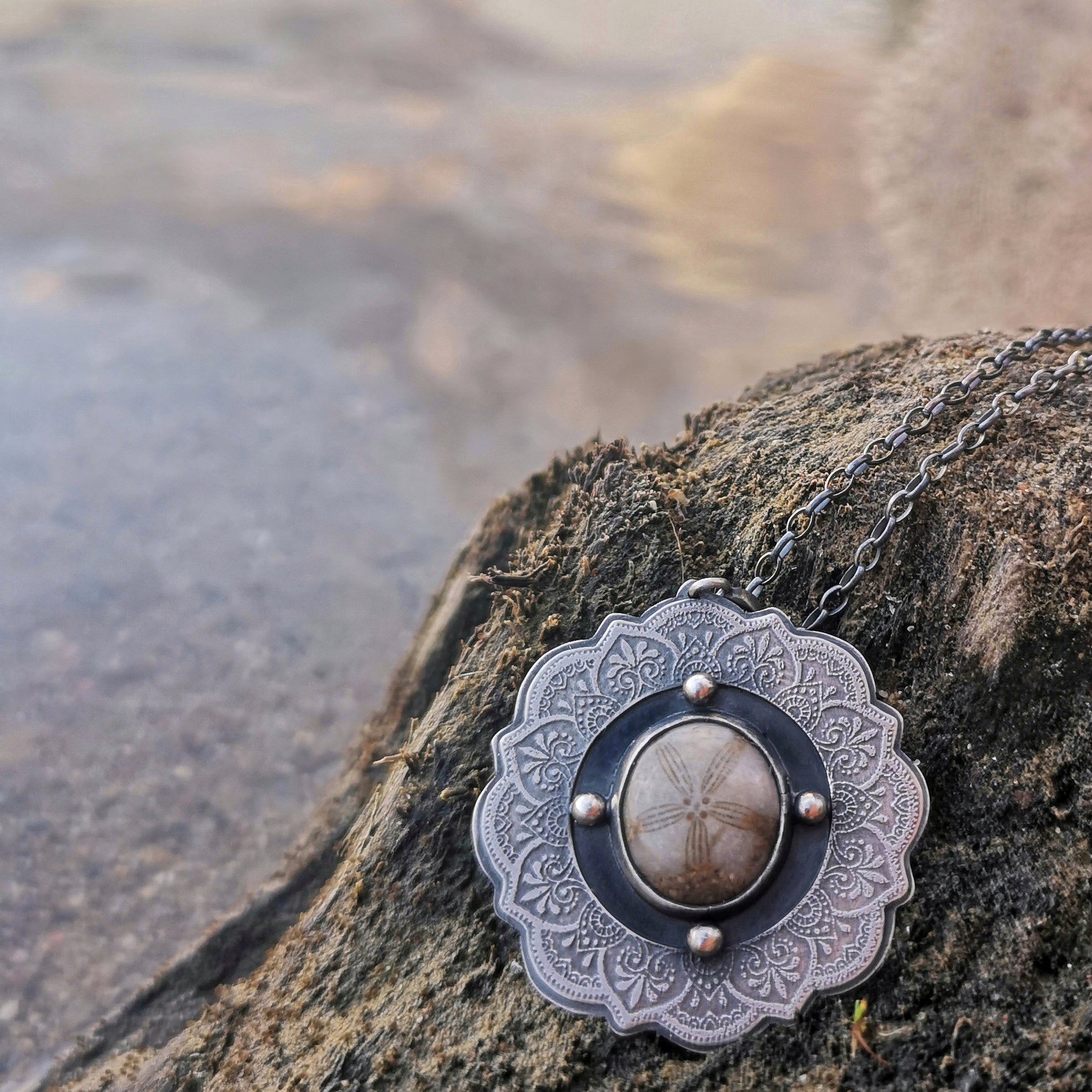 The Mandala & Sea Biscuit Necklace I