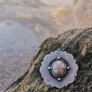 The Mandala & Sea Biscuit Necklace I