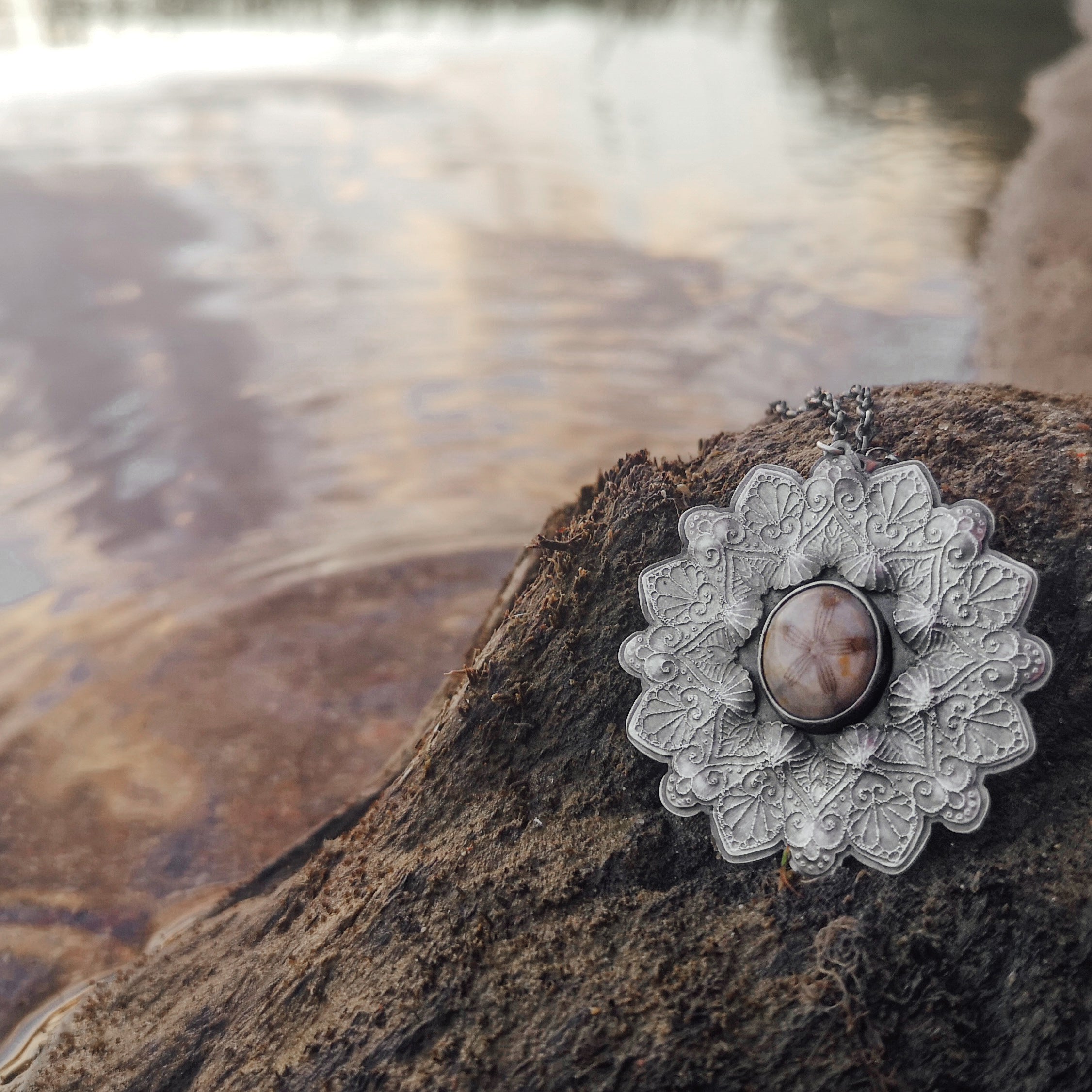 The Large Mandala & Sea Biscuit Necklace