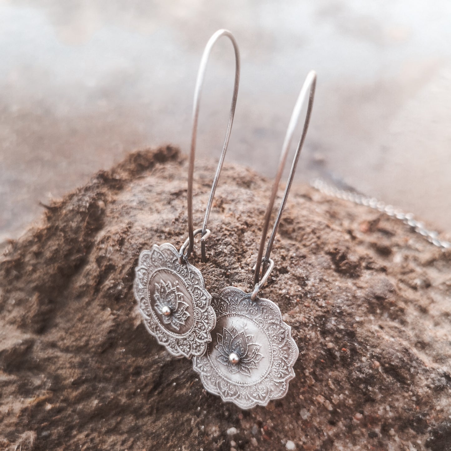 The Mandala & Lotus Earrings